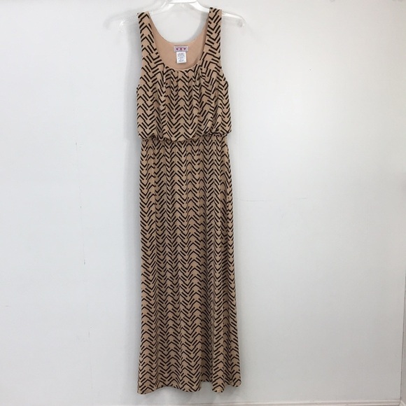 Three Pink Hearts Dresses & Skirts - Three Pink Hearts Sleeveless Tank Tan Maxi Dress Size S EXCELLENT Condition
